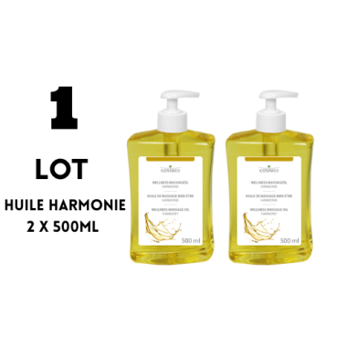 LOT 2 X 500ML COSIMED Huile de Massage Professionnelle Bien-Être Harmonie 500ML [JFB-122-2053]