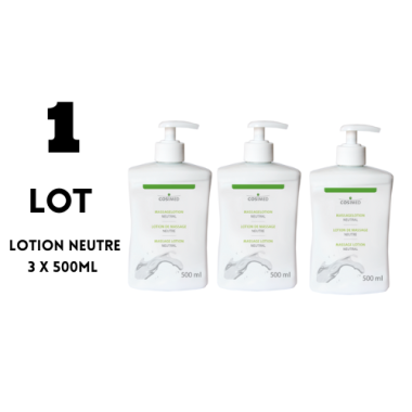 LOT 3 X 500 ML COSIMED Lotion de Massage Professionnelle Neutre 500ML [JFB-122-2125]