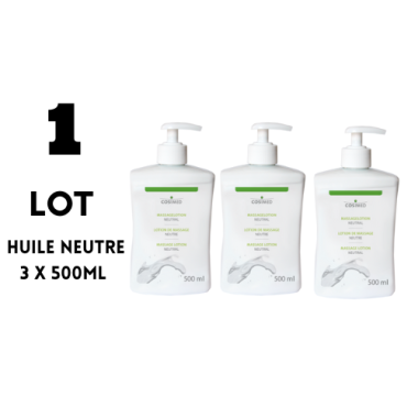 LOT 3 X 500 ML COSIMED Lotion de Massage Professionnelle Neutre 500ML [JFB-122-2125]
