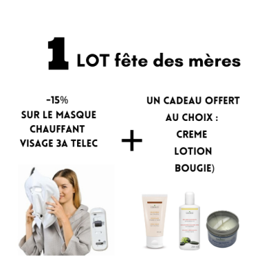 LOT FETE DES MERES MASQUE CHAUFFANT VISAGE 3A TELEC