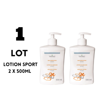 LOT 2 X 500ML COSIMED Lotion de Massage Professionnelle Sport 500ML [JFB-122-2018]