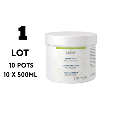 LOT 10 X 500 ML COSIMED Crème de Massage Professionnelle Painreliever 500ML  [JFB-122-1496]