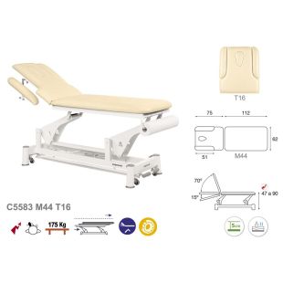 TABLE DE MASSAGE ÉLECTRIQUE 2 PLANS C5583 ECOPOSTURAL