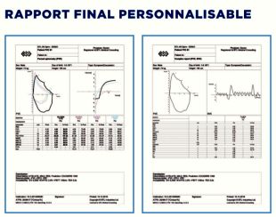 Rapport de spirométrie personnalisable