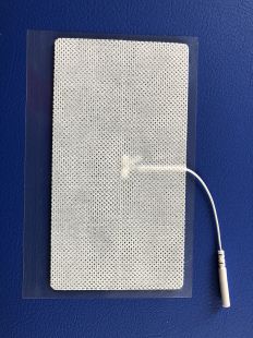 ELECTRODE AUTOCOLLANTE 75 x 140 AVEC CÂBLE PAR SACHET DE 4