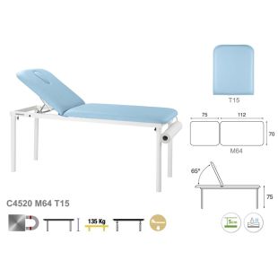 TABLE DE MASSAGE FIXE EN MÉTAL C4520 ECOPOSTURAL