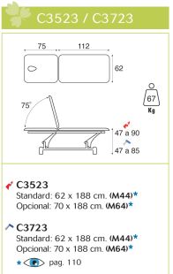 TABLE DE MASSAGE ÉLECTRIQUE C3523M44 ECOPOSTURAL