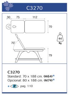 TABLE DE MASSAGE FIXE EN BOIS NATUREL ECOPOSTURAL