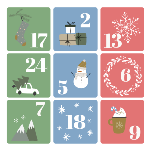 Décomptez les jours jusqu'à Noël avec notre calendrier de l'avent sur Instagram, Facebook et Linkedin