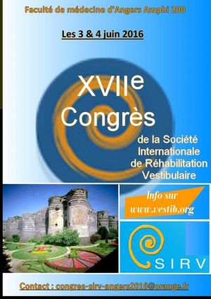 Congrès SIRV Angers 3-4 juin 2016